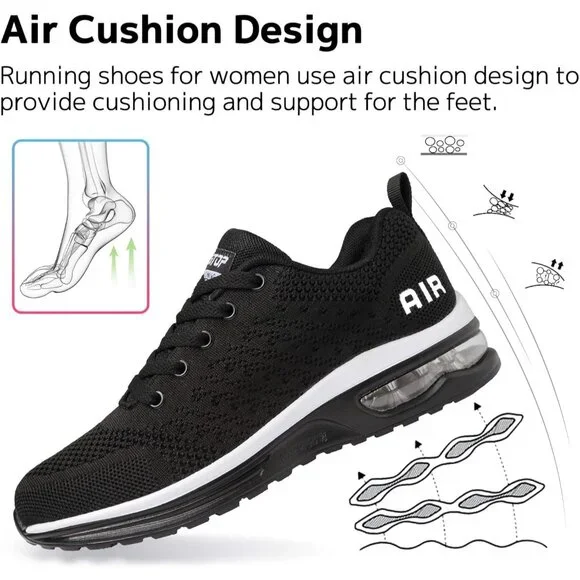 Womens Running Lightweight Air Cushion Walking Tennis Shoes for Women Fashion - Picture 5 of 7